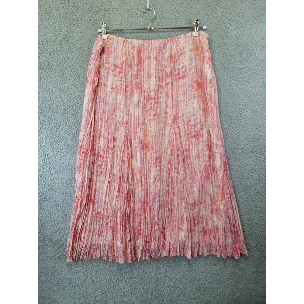 Ruby Rd. Long Maxi Skirt Womens 16 Multi Pleated Crinkle Elastic Waist Pull On